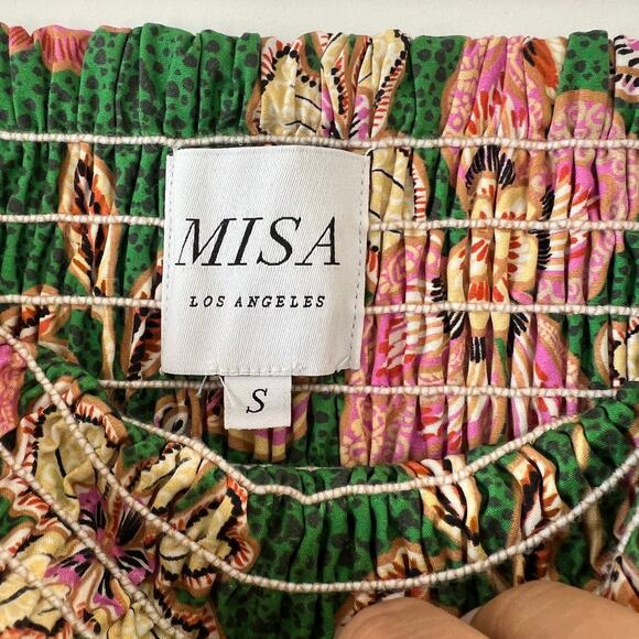 Misa Los Angeles Lola Convertible Smocked Midi Dress Maxi Skirt Womens Small - Picture 11 of 15